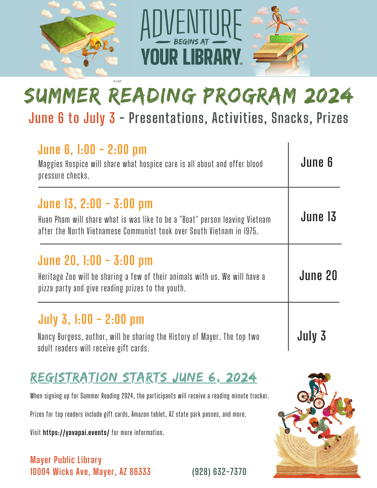 SUMMER READING PROGRAM 2024 Yavapai Library Network